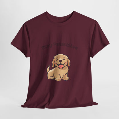 Stay Pawsitive Dog T-Shirt — Cute Golden Retriever Tee for Dog Lovers